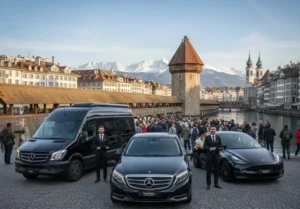 Book premium airport transfers, business travel, and luxury event transportation in Switzerland