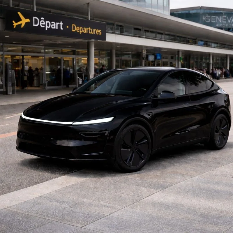 luxury ski transfer car, premium ski transfer vehicle, electric luxury SUV ski transfer, Switzerland ski transfers, SET