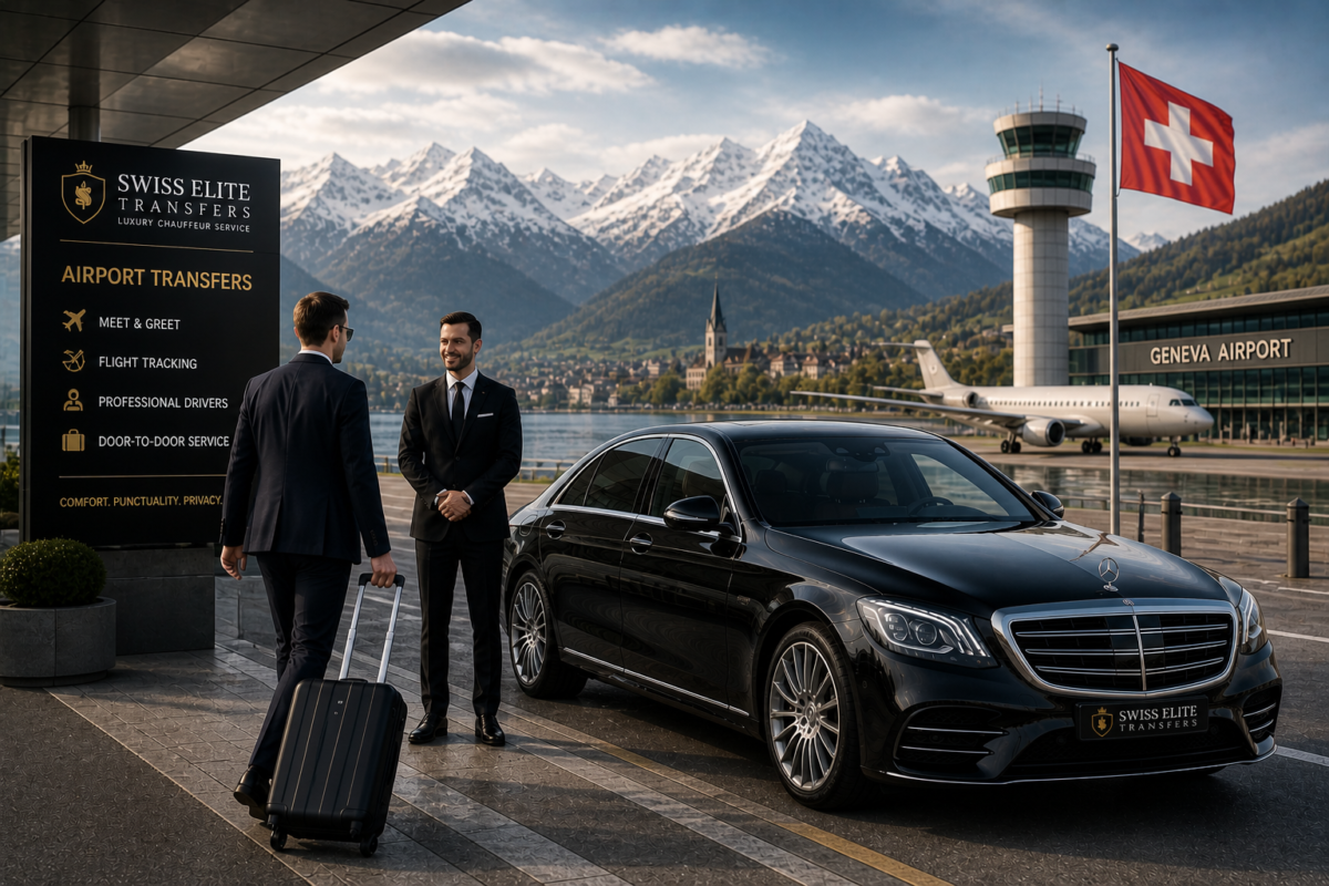 Reliable transfers from Geneva and Zurich airports with meet & greet and flight tracking for a smooth arrival.
