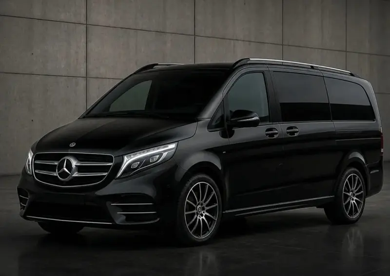 Mercedes-Benz V-Class luxury van for group and ski transfers – Swiss Elite Transfers fleet